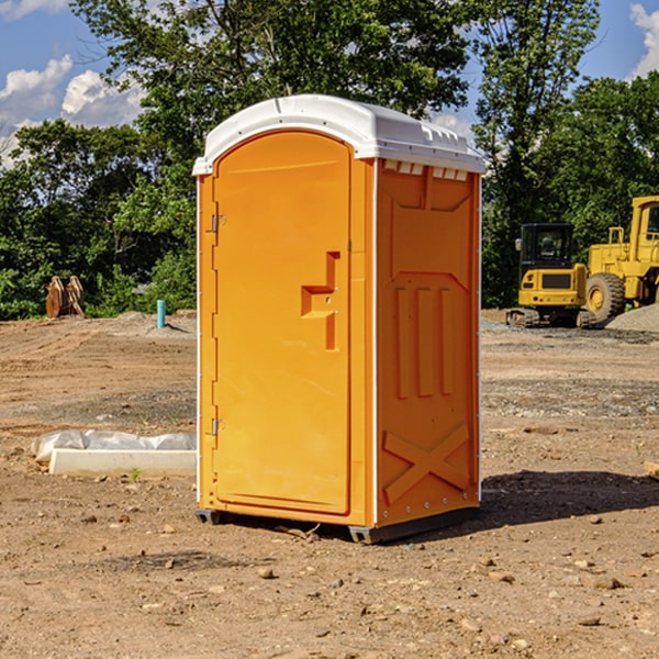 can i customize the exterior of the porta potties with my event logo or branding in Newtown Grant